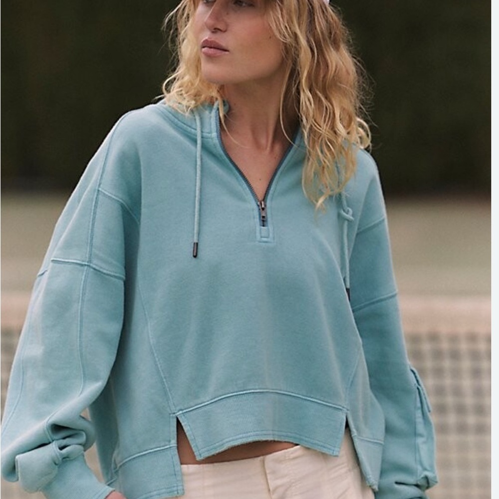 Free People Intercept 1/2 Zip Hoodie